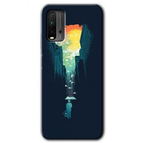 Xiaomi Redmi 9T City Bird Sky Baskılı Uyumlu Silikon Kılıf