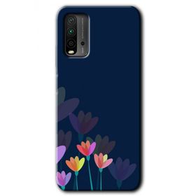 Xiaomi Redmi 9T Çizim Çiçekleri Baskılı Uyumlu Silikon Kılıf