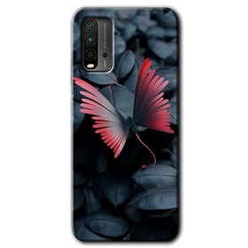 Xiaomi Redmi 9T Dark Butterfly Baskılı Uyumlu Silikon Kılıf