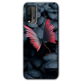 Xiaomi Redmi 9T Dark Butterfly Baskılı Uyumlu Silikon Kılıf