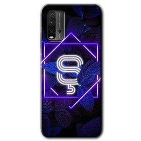 Xiaomi Redmi 9T Dark Neon Yaprak S Harfi Baskılı Uyumlu Silikon Kılıf