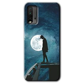 Xiaomi Redmi 9T Dolunay Yalnızlık Baskılı Uyumlu Silikon Kılıf