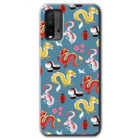 Xiaomi Redmi 9T Funky Dragon Baskılı Uyumlu Silikon Kılıf
