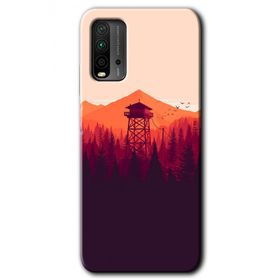 Xiaomi Redmi 9T Gözlem Kulesi Baskılı Uyumlu Silikon Kılıf