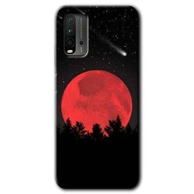 Xiaomi Redmi 9T Kanlı Ay Baskılı Uyumlu Silikon Kılıf