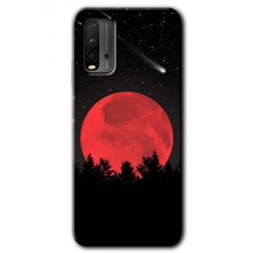 Xiaomi Redmi 9T Kanlı Ay Baskılı Uyumlu Silikon Kılıf