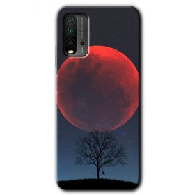 Xiaomi Redmi 9T Kanlı Ay Baskılı Uyumlu Silikon Kılıf
