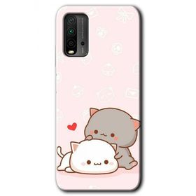 Xiaomi Redmi 9T Kedi Aşkı Baskılı Uyumlu Silikon Kılıf