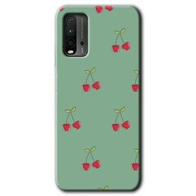 Xiaomi Redmi 9T Kiraz Berry Baskılı Uyumlu Silikon Kılıf