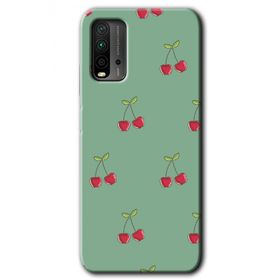 Xiaomi Redmi 9T Kiraz Berry Baskılı Uyumlu Silikon Kılıf