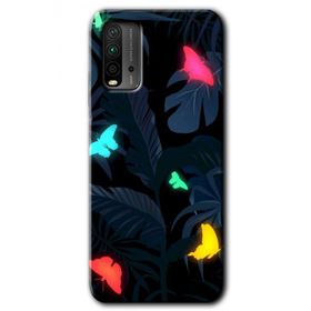 Xiaomi Redmi 9T Lighter Butterfly Baskılı Uyumlu Silikon Kılıf