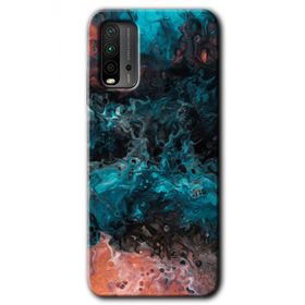 Xiaomi Redmi 9T Liquid Colorfull Baskılı Uyumlu Silikon Kılıf