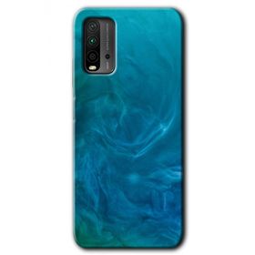 Xiaomi Redmi 9T Mavi Aura Baskılı Uyumlu Silikon Kılıf