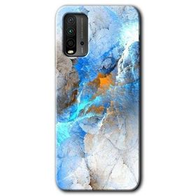 Xiaomi Redmi 9T Mavi Buzul Baskılı Uyumlu Silikon Kılıf