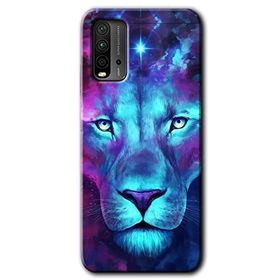 Xiaomi Redmi 9T Neon Lion Baskılı Uyumlu Silikon Kılıf