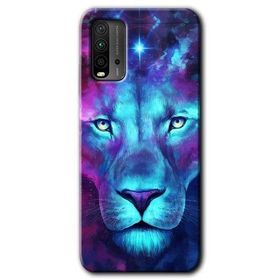 Xiaomi Redmi 9T Neon Lion Baskılı Uyumlu Silikon Kılıf