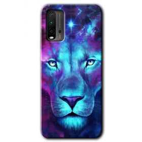 Xiaomi Redmi 9T Neon Lion Baskılı Uyumlu Silikon Kılıf