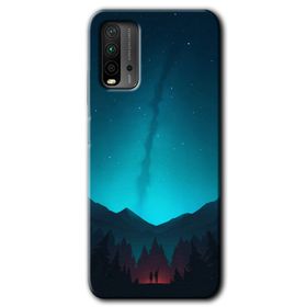 Xiaomi Redmi 9T Night Fores Mount Baskılı Uyumlu Silikon Kılıf