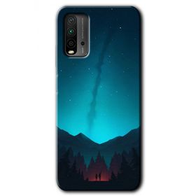 Xiaomi Redmi 9T Night Fores Mount Baskılı Uyumlu Silikon Kılıf