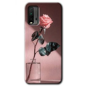 Xiaomi Redmi 9T Retro Gül Baskılı Uyumlu Silikon Kılıf