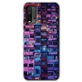 Xiaomi Redmi 9T Şehir Görünümü Baskılı Uyumlu Silikon Kılıf