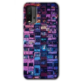 Xiaomi Redmi 9T Şehir Görünümü Baskılı Uyumlu Silikon Kılıf