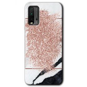 Xiaomi Redmi 9T Simli Mermer Baskılı Uyumlu Silikon Kılıf