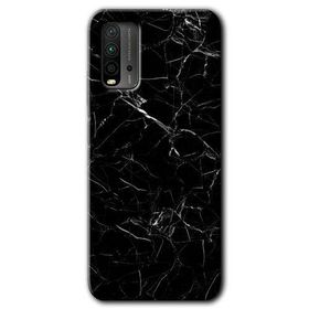 Xiaomi Redmi 9T Siyah Mermer Baskılı Uyumlu Silikon Kılıf