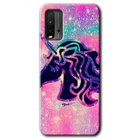 Xiaomi Redmi 9T Unicorn Kristal Baskılı Uyumlu Silikon Kılıf