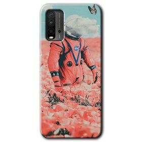 Xiaomi Redmi 9T Uzay Bahçesi Baskılı Uyumlu Silikon Kılıf