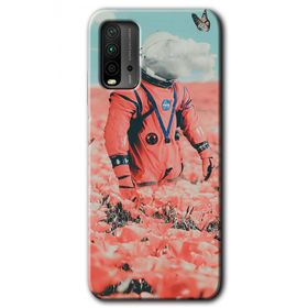 Xiaomi Redmi 9T Uzay Bahçesi Baskılı Uyumlu Silikon Kılıf