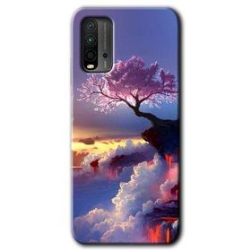 Xiaomi Redmi 9T Wash Red Wall Baskılı Uyumlu Silikon Kılıf