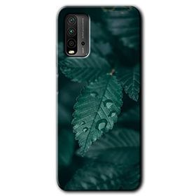 Xiaomi Redmi 9T Yağmurlu Yaprak Baskılı Uyumlu Silikon Kılıf