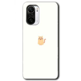 Xiaomi Redmi K40 Cat Minimalism Baskılı Uyumlu Silikon Kılıf