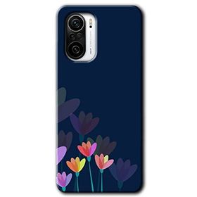 Xiaomi Redmi K40 Çizim Çiçekleri Baskılı Uyumlu Silikon Kılıf