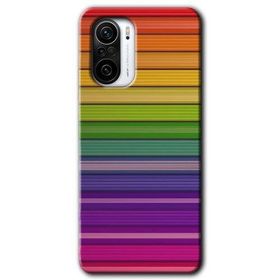 Xiaomi Redmi K40 Colorful Lines Baskılı Uyumlu Silikon Kılıf