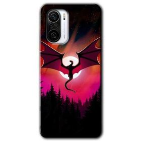Xiaomi Redmi K40 Dragon Night Baskılı Uyumlu Silikon Kılıf