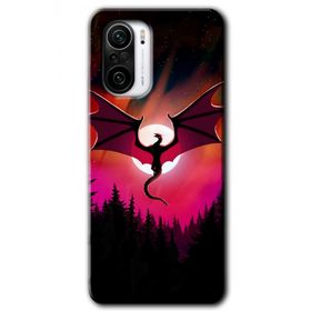 Xiaomi Redmi K40 Dragon Night Baskılı Uyumlu Silikon Kılıf