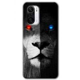 Xiaomi Redmi K40 Fire and Ice Lion Baskılı Uyumlu Silikon Kılıf