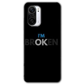 Xiaomi Redmi K40 Im Broken Baskılı Uyumlu Silikon Kılıf