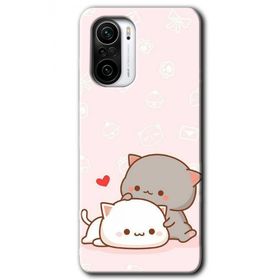 Xiaomi Redmi K40 Kedi Aşkı Baskılı Uyumlu Silikon Kılıf