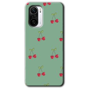 Xiaomi Redmi K40 Kiraz Berry Baskılı Uyumlu Silikon Kılıf