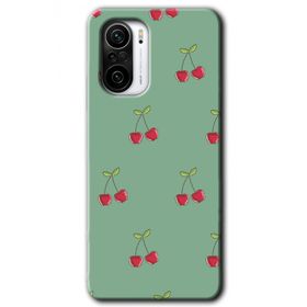 Xiaomi Redmi K40 Kiraz Berry Baskılı Uyumlu Silikon Kılıf