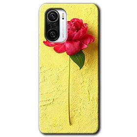 Xiaomi Redmi K40 Kırmızı Gül Baskılı Uyumlu Silikon Kılıf