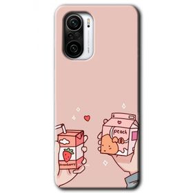 Xiaomi Redmi K40 Meyveli Süt Baskılı Uyumlu Silikon Kılıf