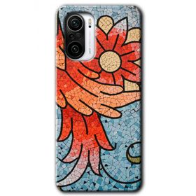 Xiaomi Redmi K40 Mozaik Çiçek Baskılı Uyumlu Silikon Kılıf