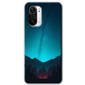 Xiaomi Redmi K40 Night Fores Mount Baskılı Uyumlu Silikon Kılıf