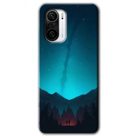 Xiaomi Redmi K40 Night Fores Mount Baskılı Uyumlu Silikon Kılıf