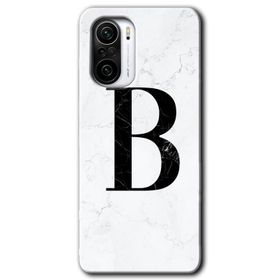 Xiaomi Redmi K40 Pembe Mermer Desenli T Harfi Baskılı Uyumlu Silikon Kılıf