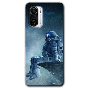 Xiaomi Redmi K40 Pro Astronot Yalnızlığı Baskılı Uyumlu Silikon Kılıf
